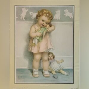 Vintage Bessie Pease Gutmann Nursery Print “Love is Blind”